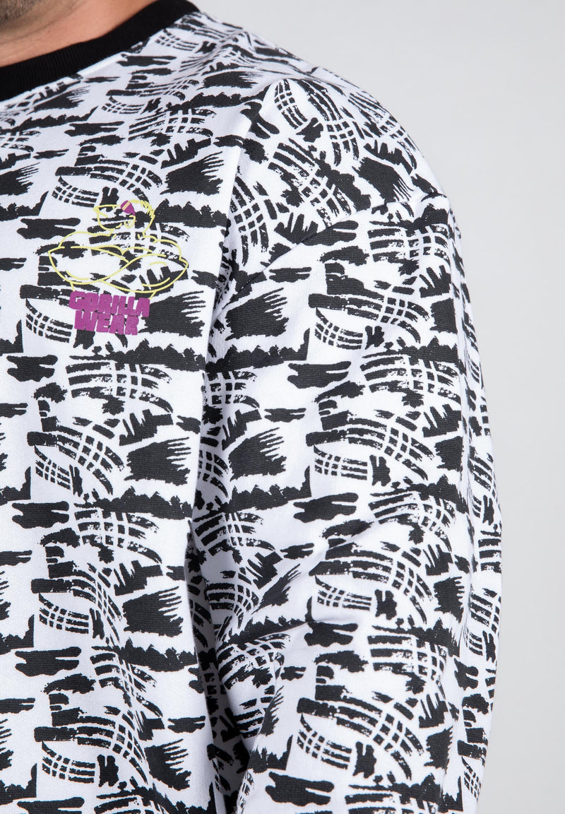 Load image into Gallery viewer, Gorilla Wear - Legacy Oversized Sweatshirt - White/Black