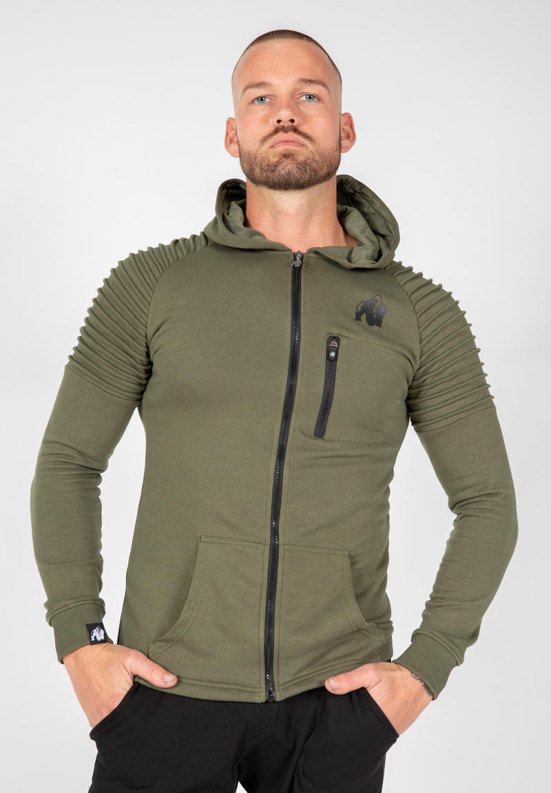 Load image into Gallery viewer, Gorilla Wear - Delta Zipped Hoodie - Army Green