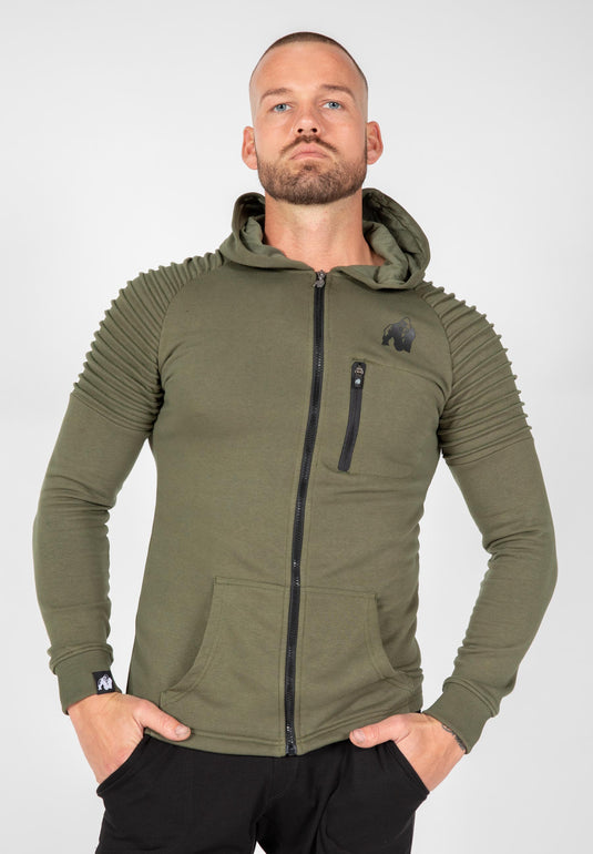 Gorilla Wear - Delta Zipped Hoodie - Army Green