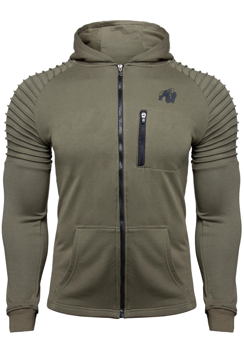Load image into Gallery viewer, Gorilla Wear - Delta Zipped Hoodie - Army Green