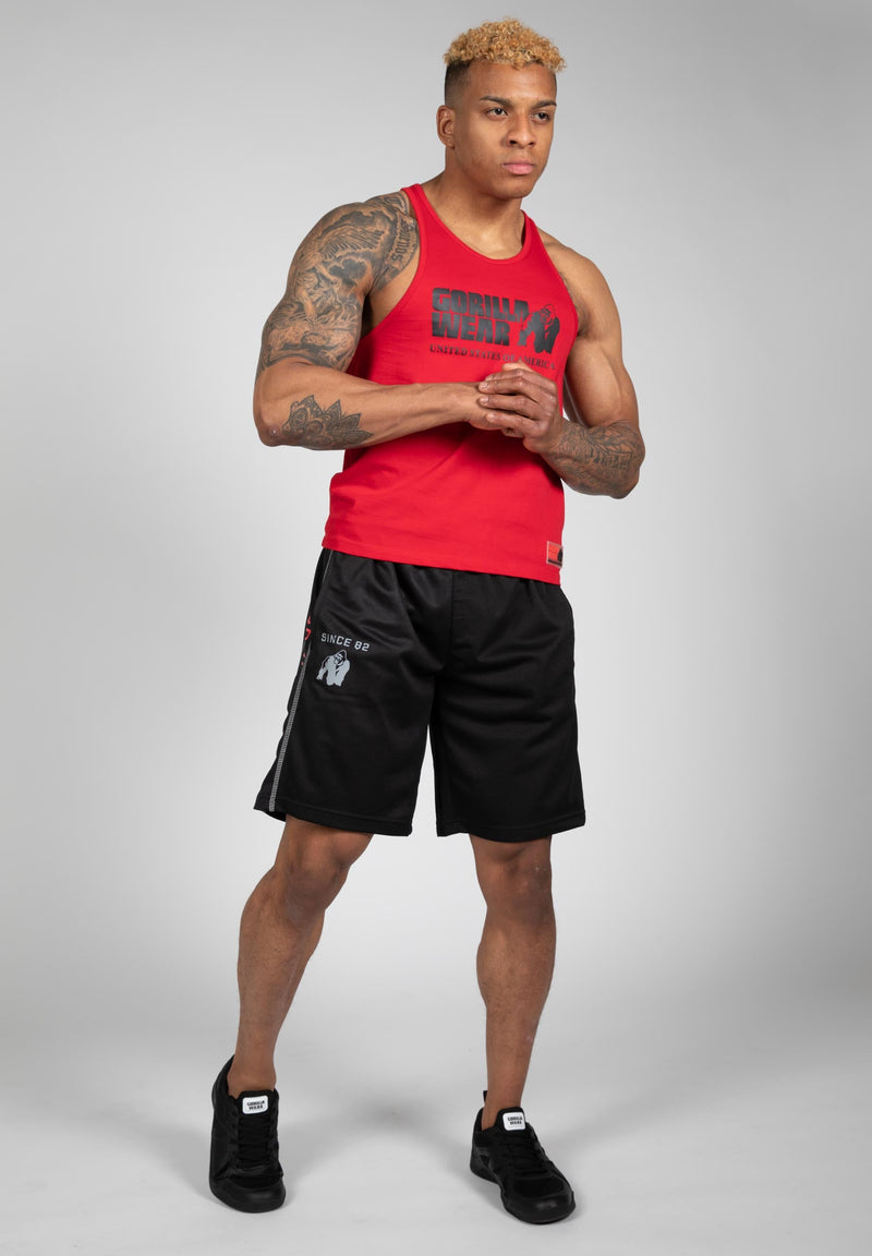 Load image into Gallery viewer, Gorilla Wear - Functional Mesh Shorts - Black/Red