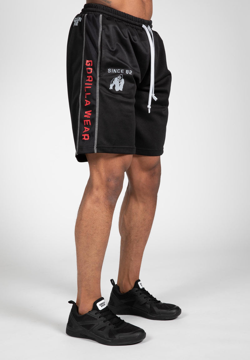 Load image into Gallery viewer, Gorilla Wear - Functional Mesh Shorts - Black/Red