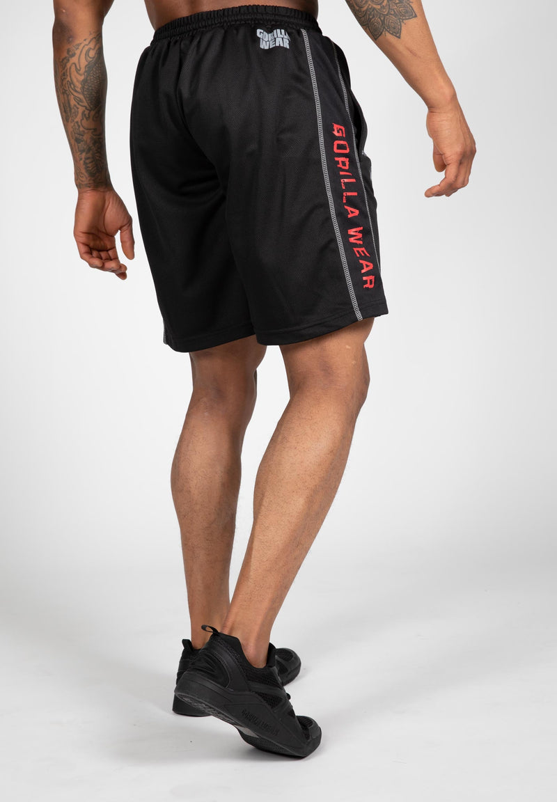 Load image into Gallery viewer, Gorilla Wear - Functional Mesh Shorts - Black/Red