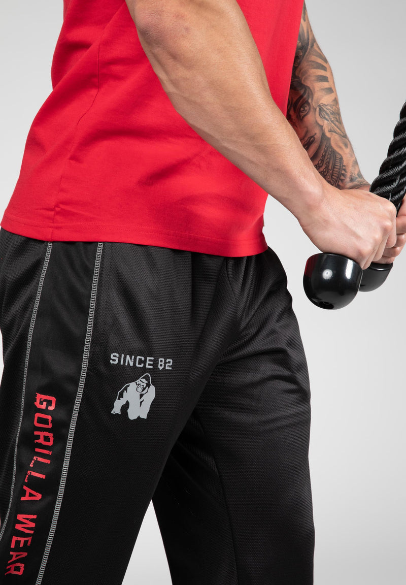 Load image into Gallery viewer, Gorilla Wear - Functional Mesh Pants - Black/Red