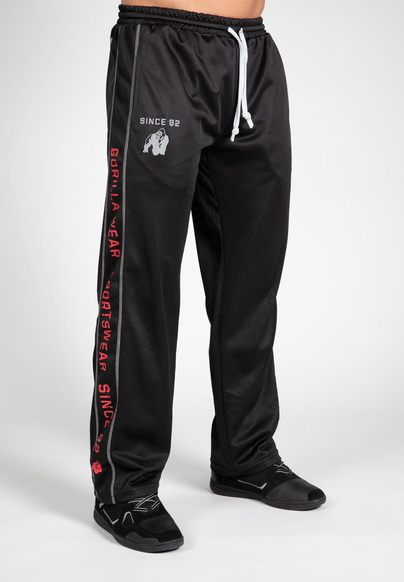 Load image into Gallery viewer, Gorilla Wear - Functional Mesh Pants - Black/Red