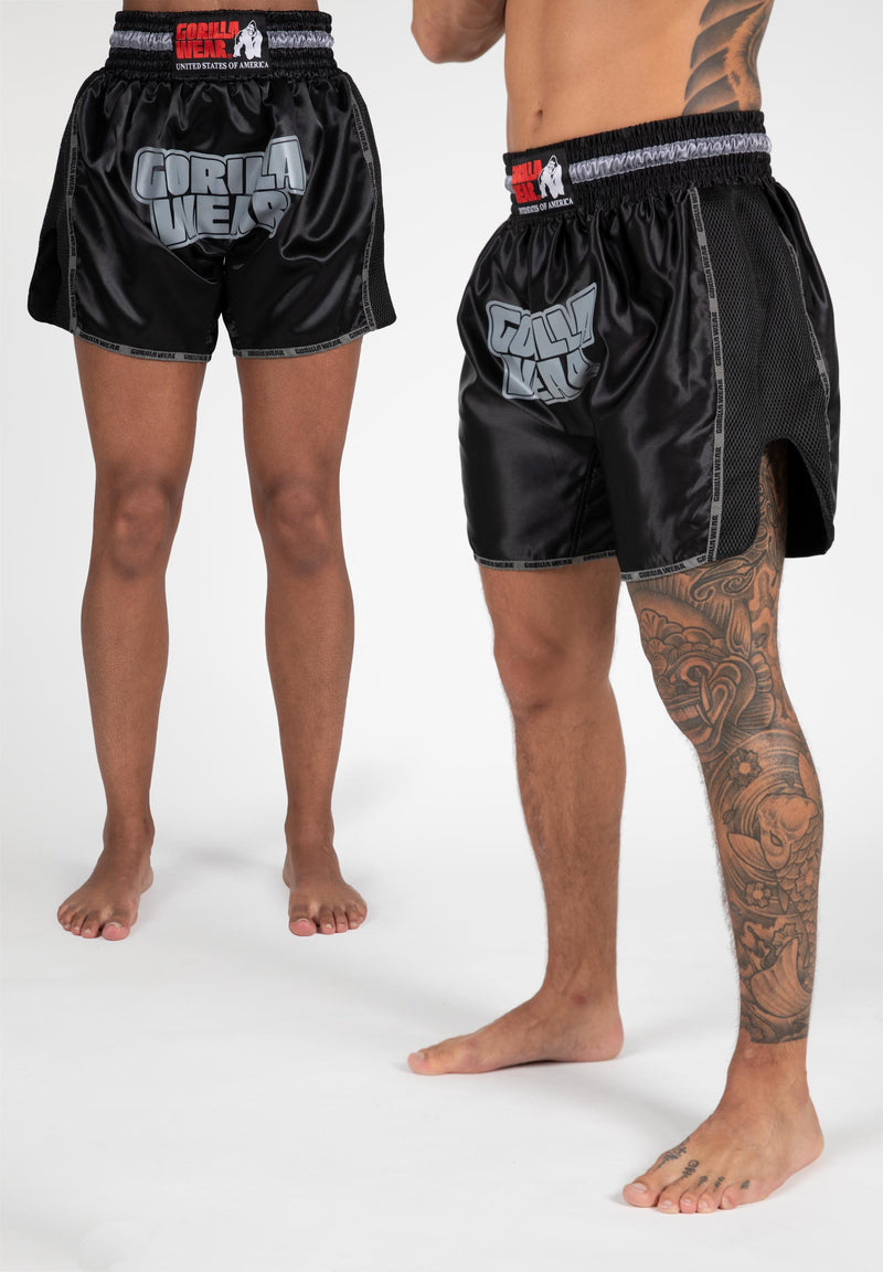 Load image into Gallery viewer, Gorilla Wear - Piru Muay Thai Shorts - Black