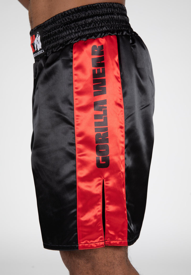 Load image into Gallery viewer, Gorilla Wear - Hornell Boxing Shorts - Black/Red - Unisex