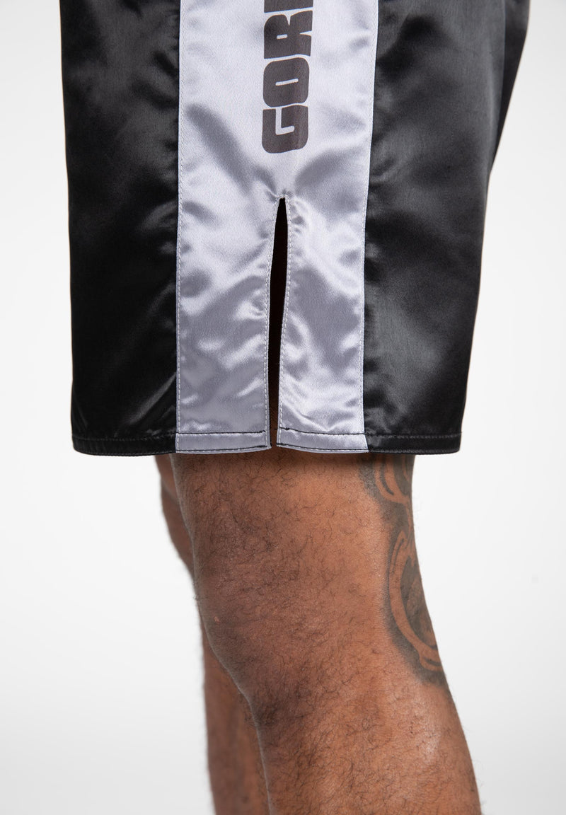 Load image into Gallery viewer, Gorilla Wear - Hornell Boxing Shorts - Black/Gray - Unisex