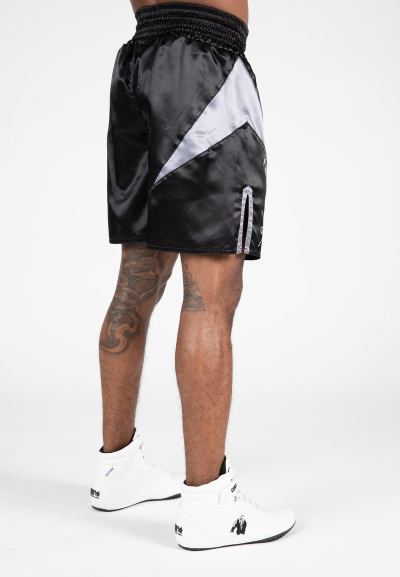 Load image into Gallery viewer, Gorilla Wear - Hornell Boxing Shorts - Black/Gray - Unisex