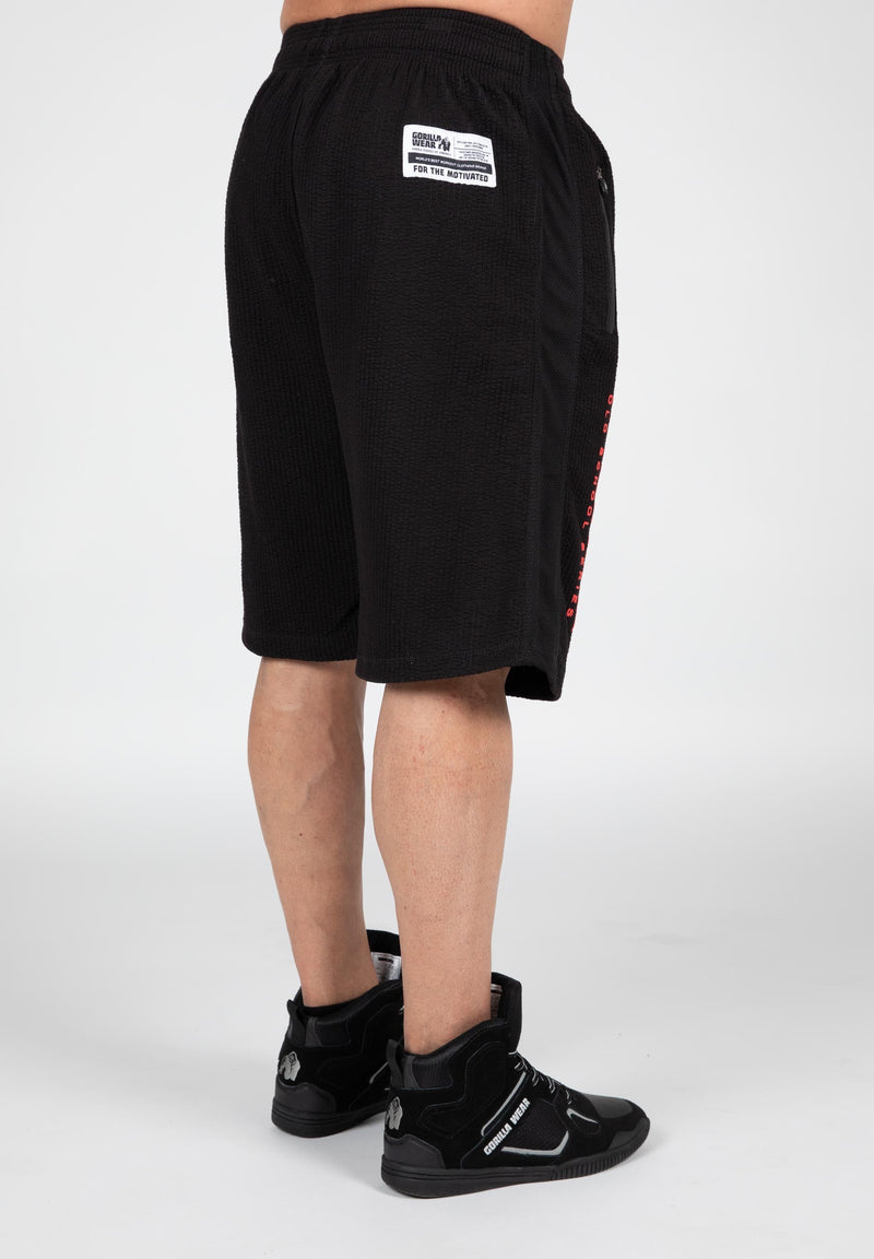 Load image into Gallery viewer, Gorilla Wear - Augustine Old School Shorts - Black/Red