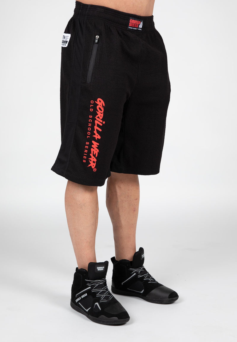 Load image into Gallery viewer, Gorilla Wear - Augustine Old School Shorts - Black/Red