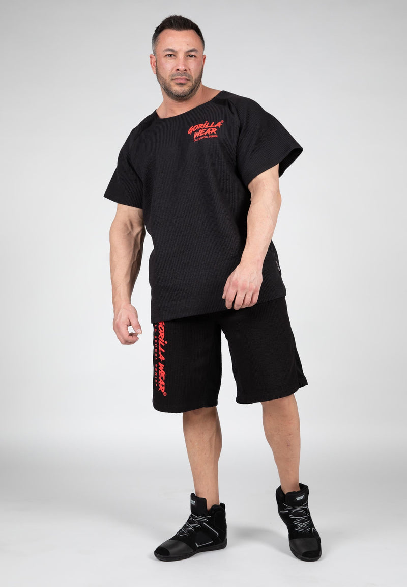 Load image into Gallery viewer, Gorilla Wear - Augustine Old School Shorts - Black/Red