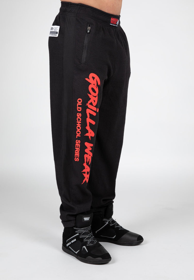 Load image into Gallery viewer, Gorilla Wear - Augustine Old School Pants - Black/Red
