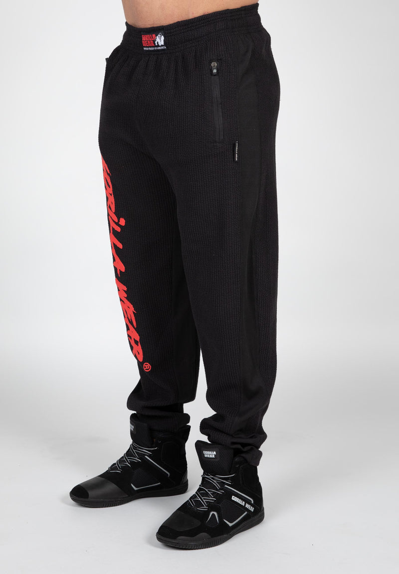 Load image into Gallery viewer, Gorilla Wear - Augustine Old School Pants - Black/Red