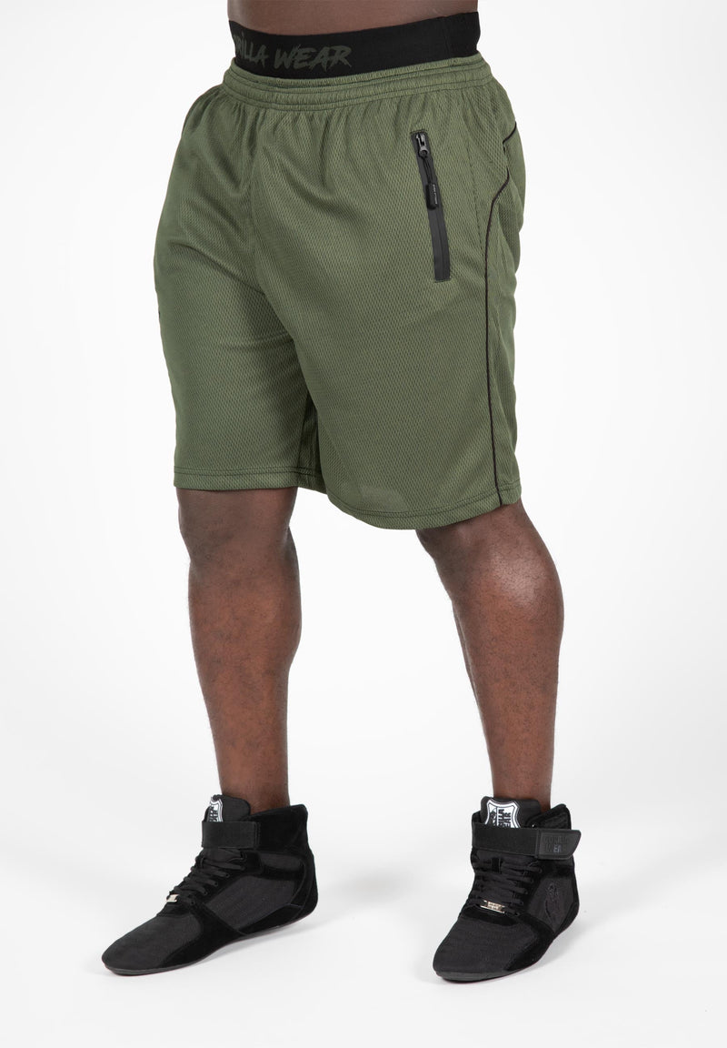 Load image into Gallery viewer, Gorilla Wear - Mercury Mesh Shorts - Army Green/Black