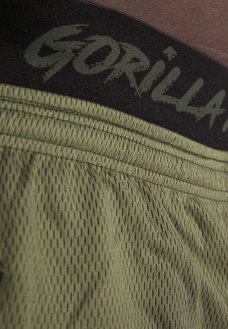 Load image into Gallery viewer, Gorilla Wear - Mercury Mesh Shorts - Army Green/Black