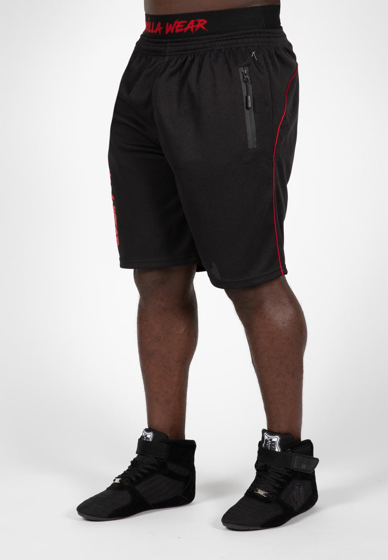 Load image into Gallery viewer, Gorilla Wear - Mercury Mesh Shorts - Black/Red
