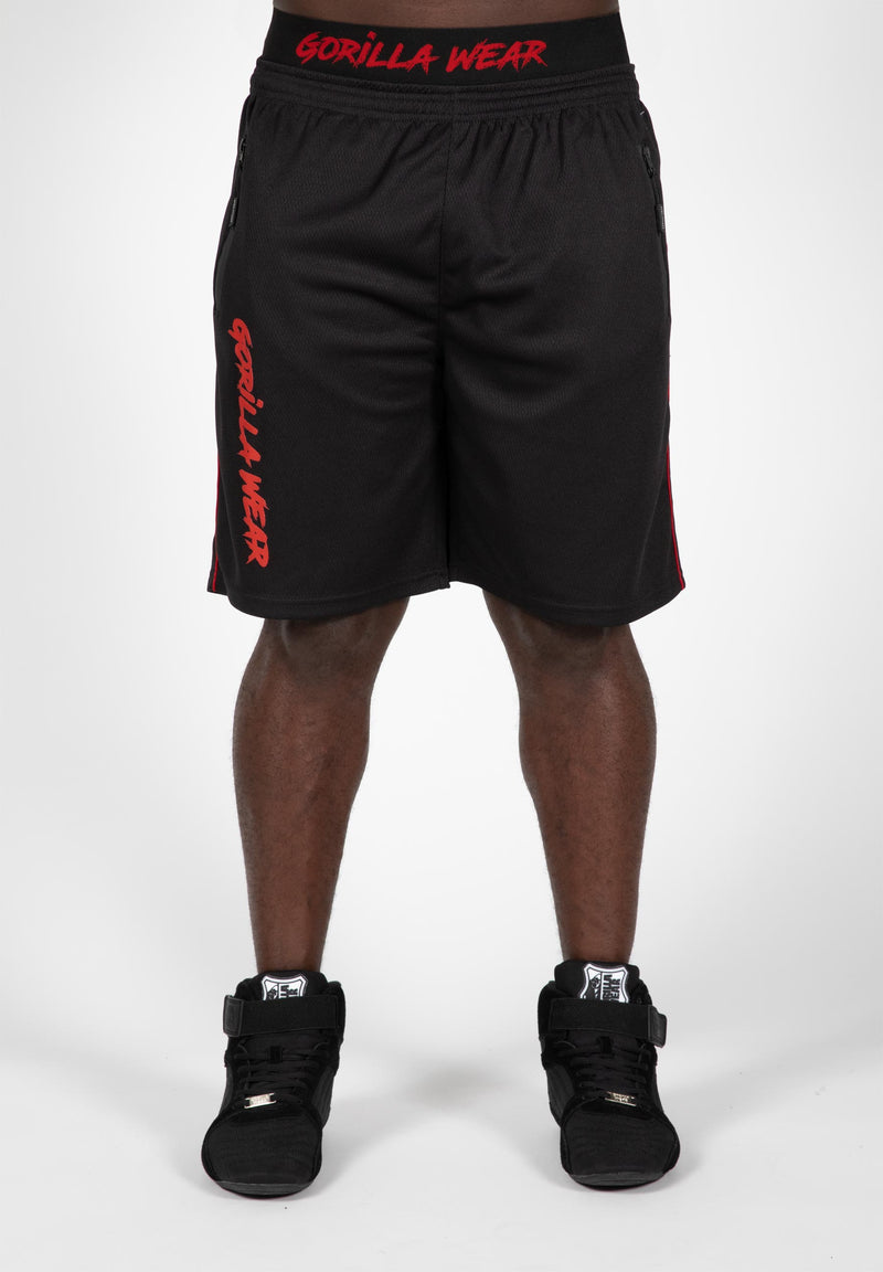 Load image into Gallery viewer, Gorilla Wear - Mercury Mesh Shorts - Black/Red