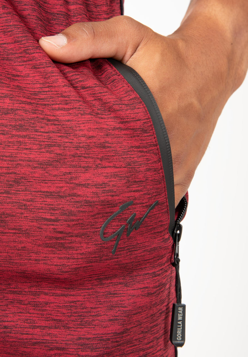 Load image into Gallery viewer, Gorilla Wear - Wenden Track Shorts - Burgundy Red