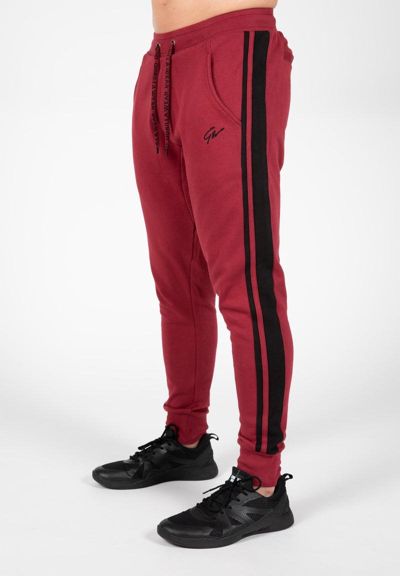 Load image into Gallery viewer, Gorilla Wear - Banks Sweatpants - Burgundy Red/Black