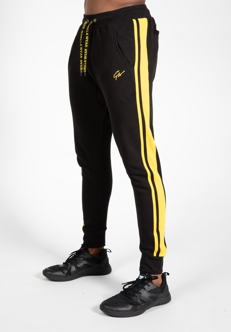 Load image into Gallery viewer, Gorilla Wear - Banks Sweatpants - Black/Yellow