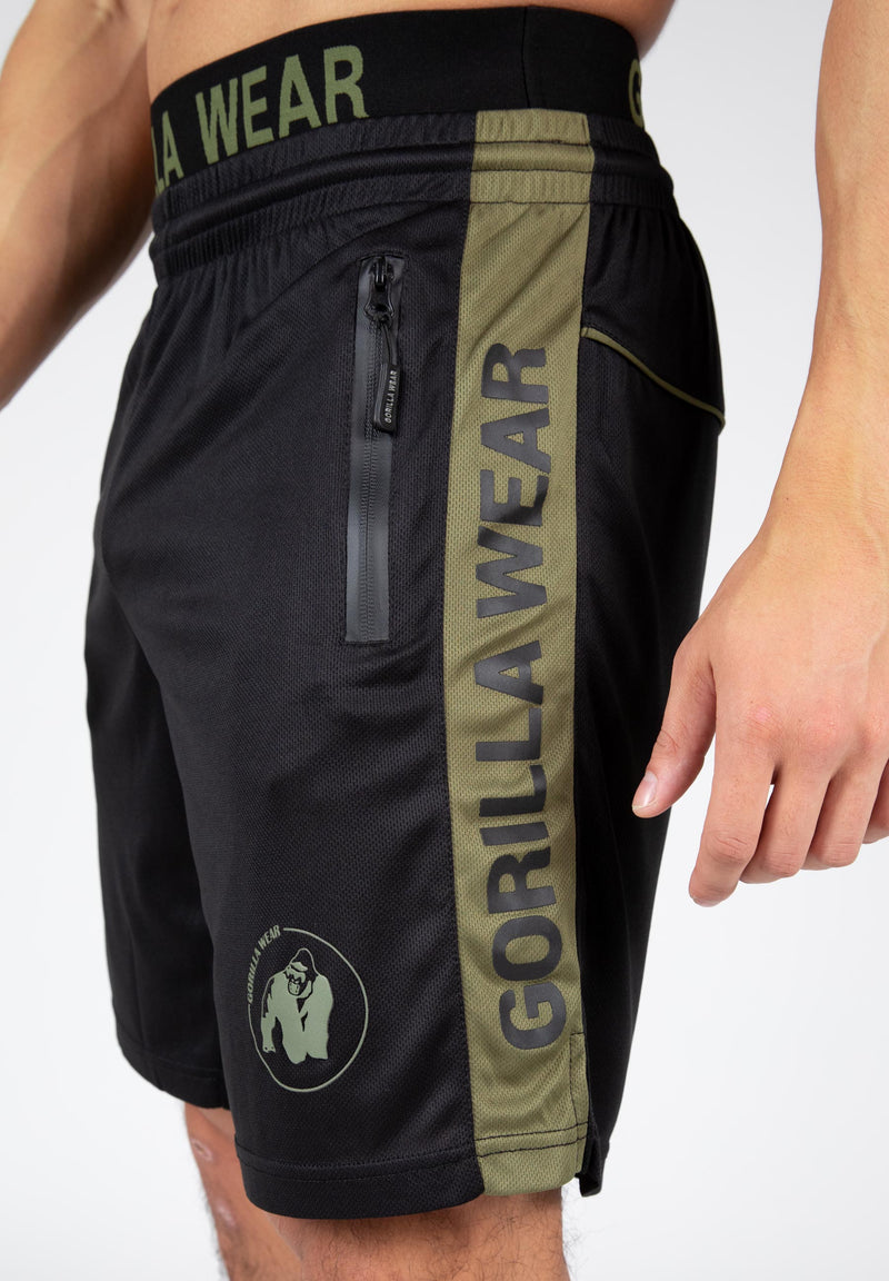 Load image into Gallery viewer, Gorilla Wear - Atlanta Shorts - Black/Green