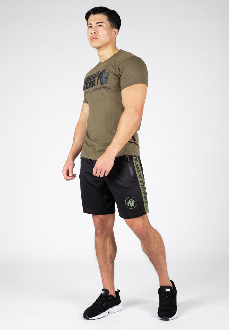 Load image into Gallery viewer, Gorilla Wear - Atlanta Shorts - Black/Green