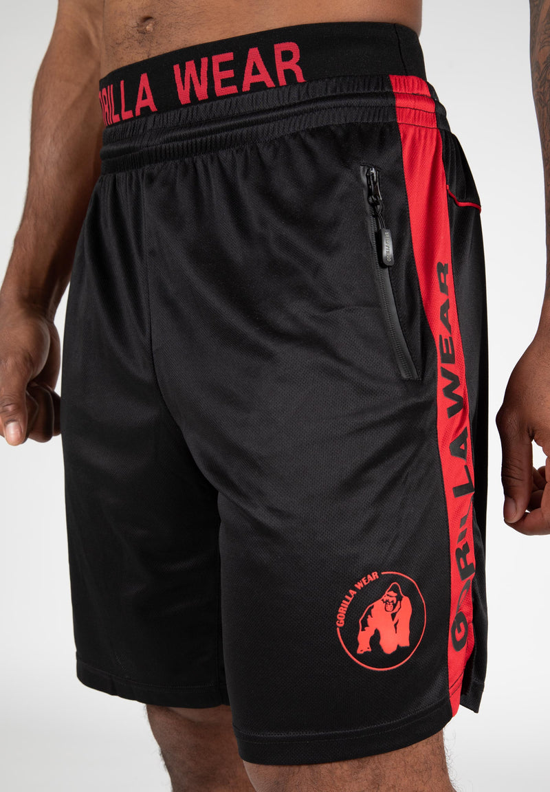 Load image into Gallery viewer, Gorilla Wear - Atlanta Shorts Black/Red