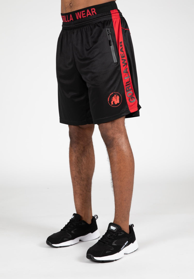 Load image into Gallery viewer, Gorilla Wear - Atlanta Shorts Black/Red
