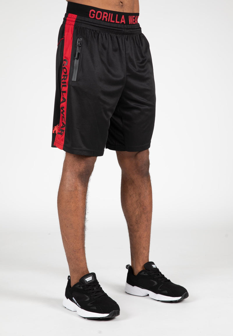 Load image into Gallery viewer, Gorilla Wear - Atlanta Shorts Black/Red