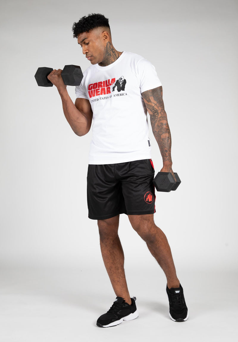Load image into Gallery viewer, Gorilla Wear - Atlanta Shorts Black/Red