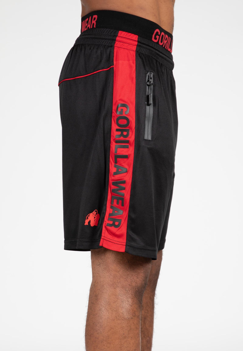 Load image into Gallery viewer, Gorilla Wear - Atlanta Shorts Black/Red