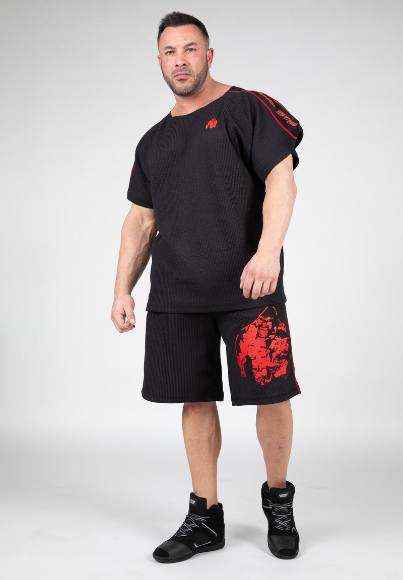 Load image into Gallery viewer, Gorilla Wear - Buffalo Old School Shorts - Black/Red
