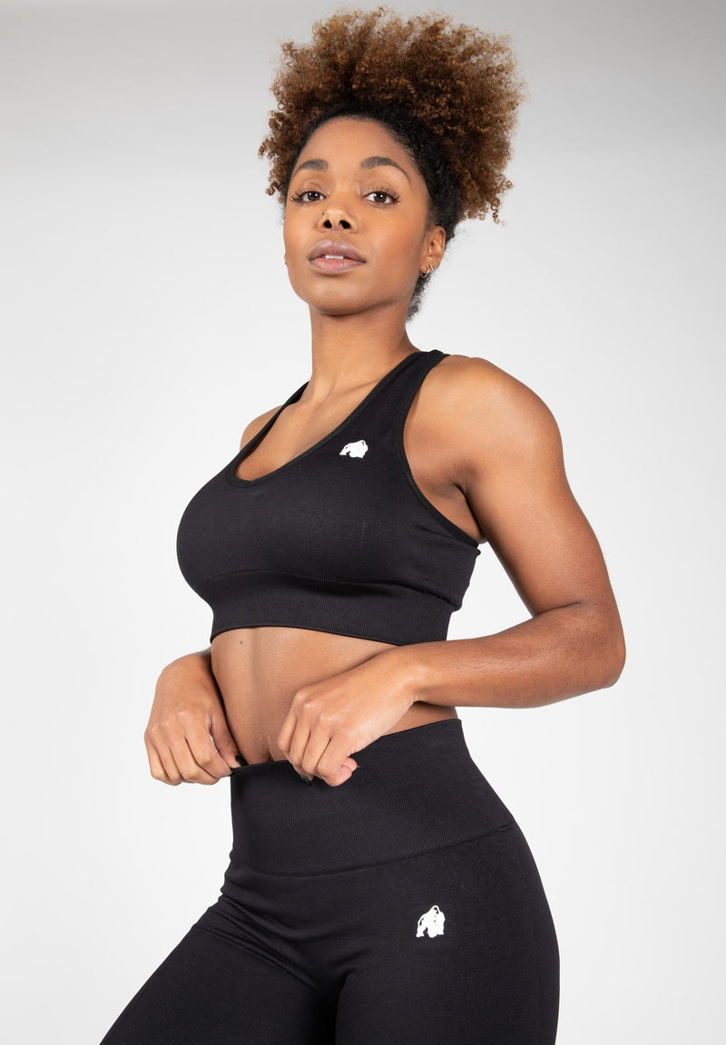 Load image into Gallery viewer, Gorilla Wear - Neiro Seamless Sports Bra - Black