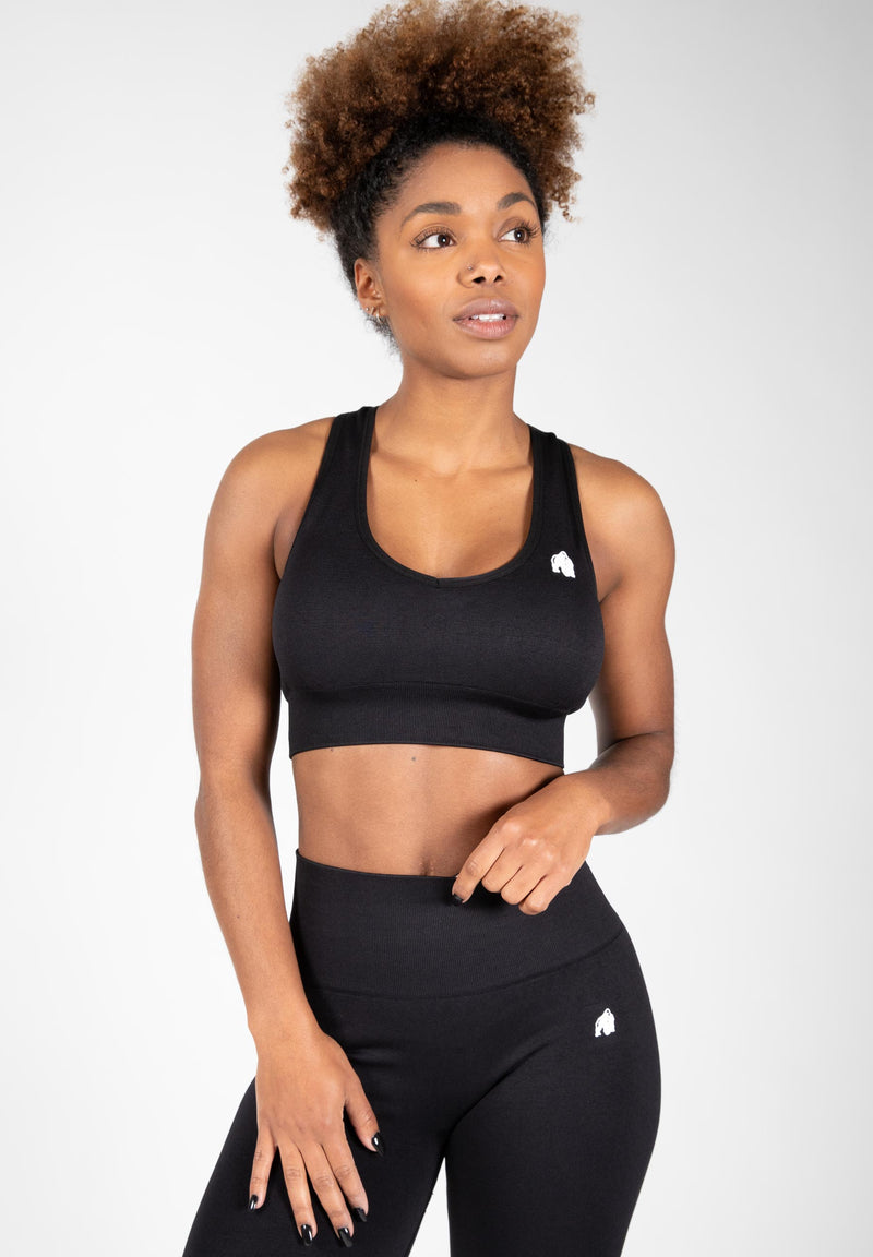 Load image into Gallery viewer, Gorilla Wear - Neiro Seamless Sports Bra - Black