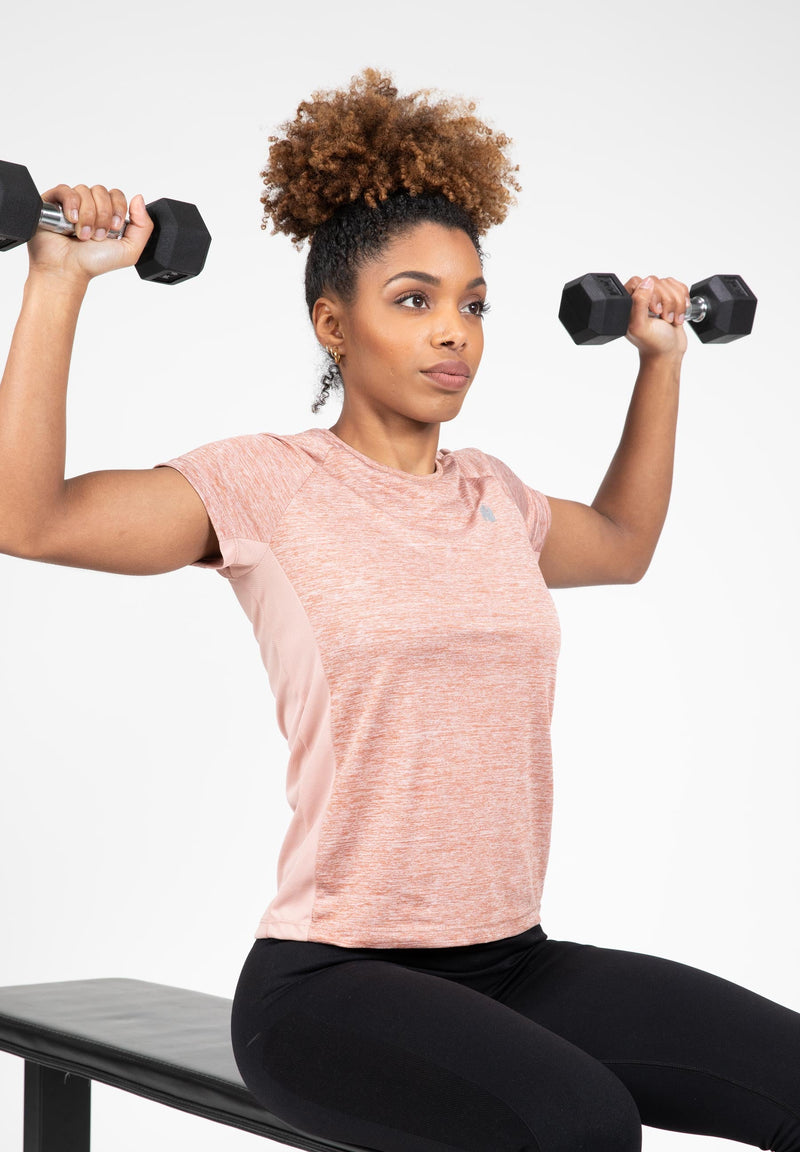Load image into Gallery viewer, Gorilla Wear - Monetta Performance T-Shirt - Salmon Pink