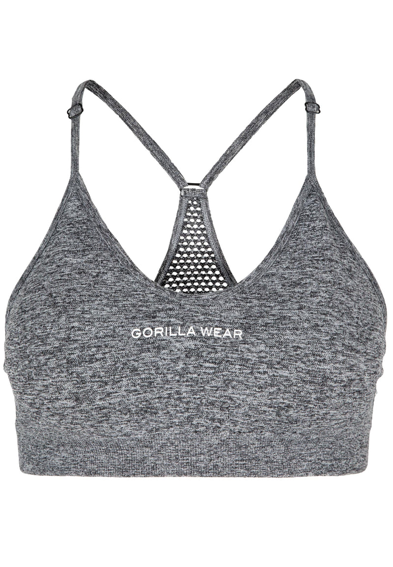 Load image into Gallery viewer, Gorilla Wear - Quincy Seamless Sport Bra - Gray Melange