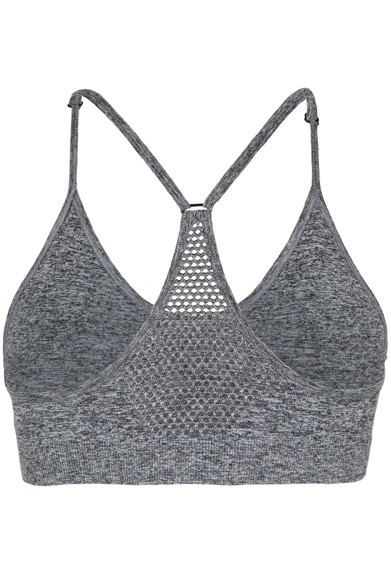 Load image into Gallery viewer, Gorilla Wear - Quincy Seamless Sport Bra - Gray Melange