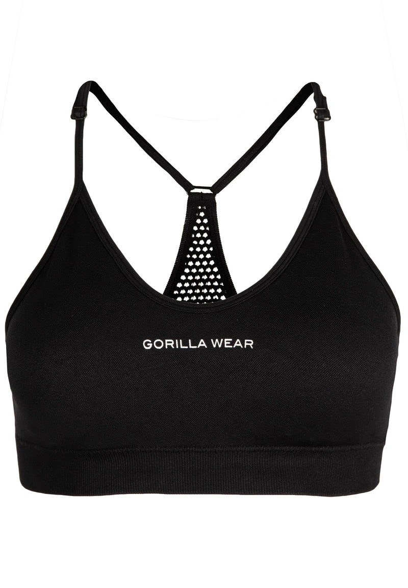 Load image into Gallery viewer, Gorilla Wear - Quincy Seamless Sport Bra - Black