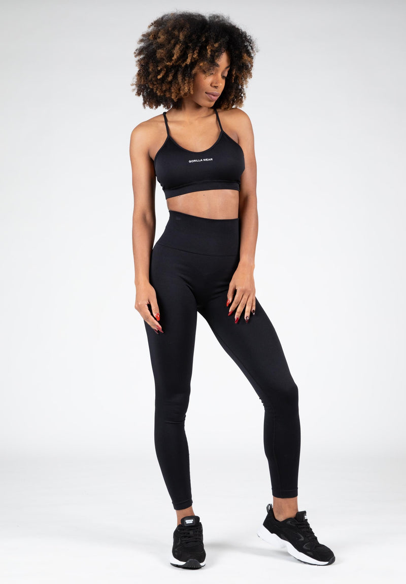 Load image into Gallery viewer, Gorilla Wear - Quincy Seamless Sport Bra - Black
