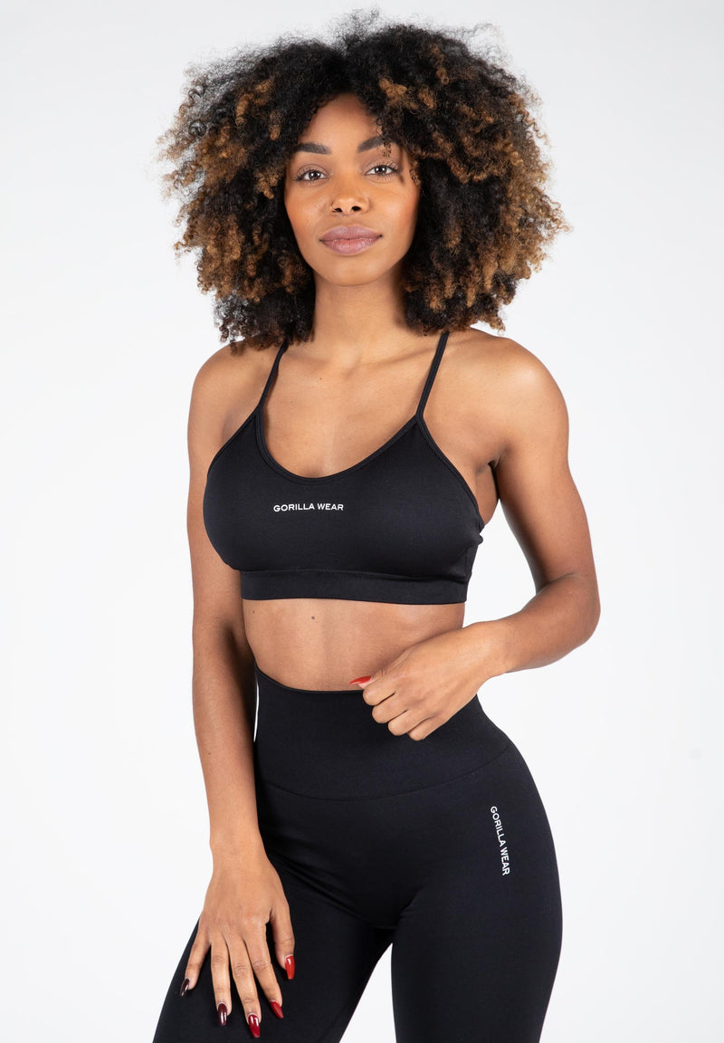 Load image into Gallery viewer, Gorilla Wear - Quincy Seamless Sport Bra - Black