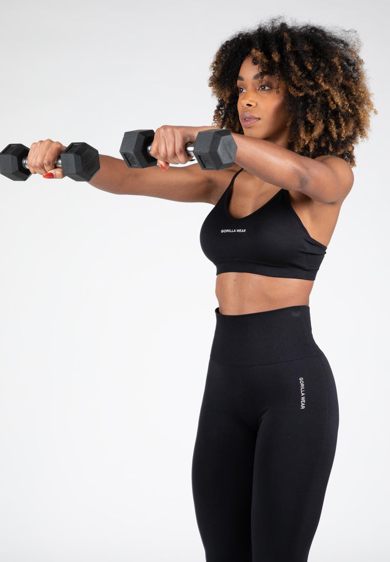 Load image into Gallery viewer, Gorilla Wear - Quincy Seamless Sport Bra - Black