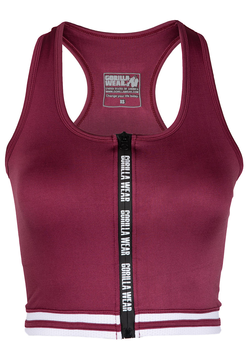Load image into Gallery viewer, Gorilla Wear - Mesa Zip Top - Burgundy