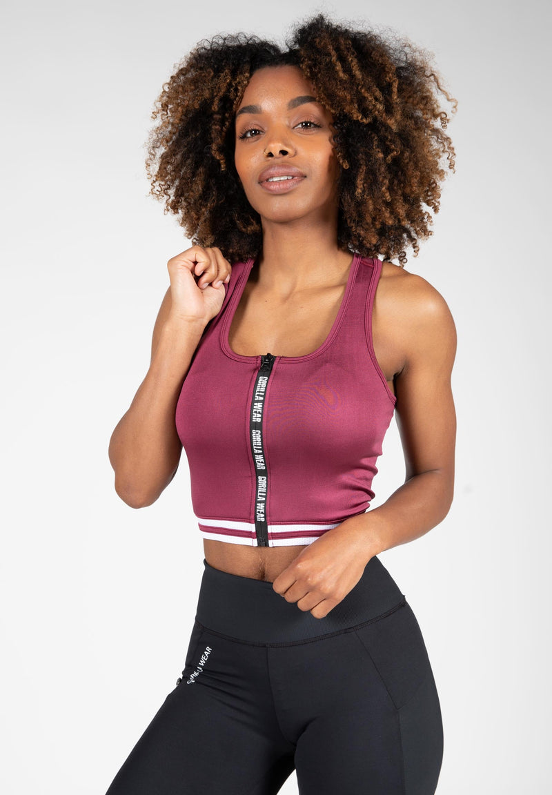 Load image into Gallery viewer, Gorilla Wear - Mesa Zip Top - Burgundy