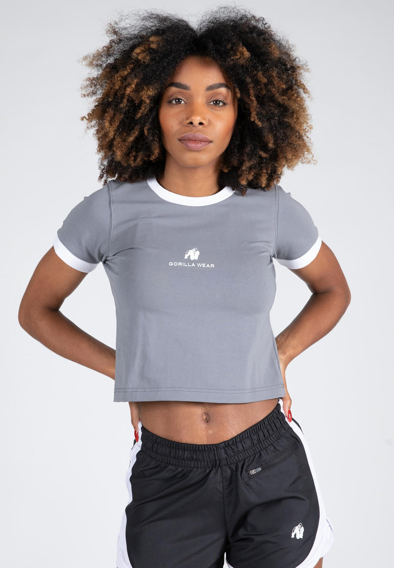 Load image into Gallery viewer, Gorilla Wear - New Orleans Cropped T-shirt - Gray
