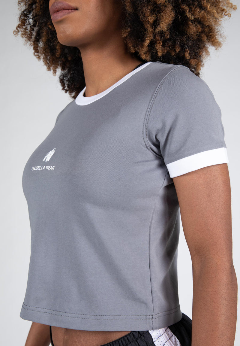 Load image into Gallery viewer, Gorilla Wear - New Orleans Cropped T-shirt - Gray