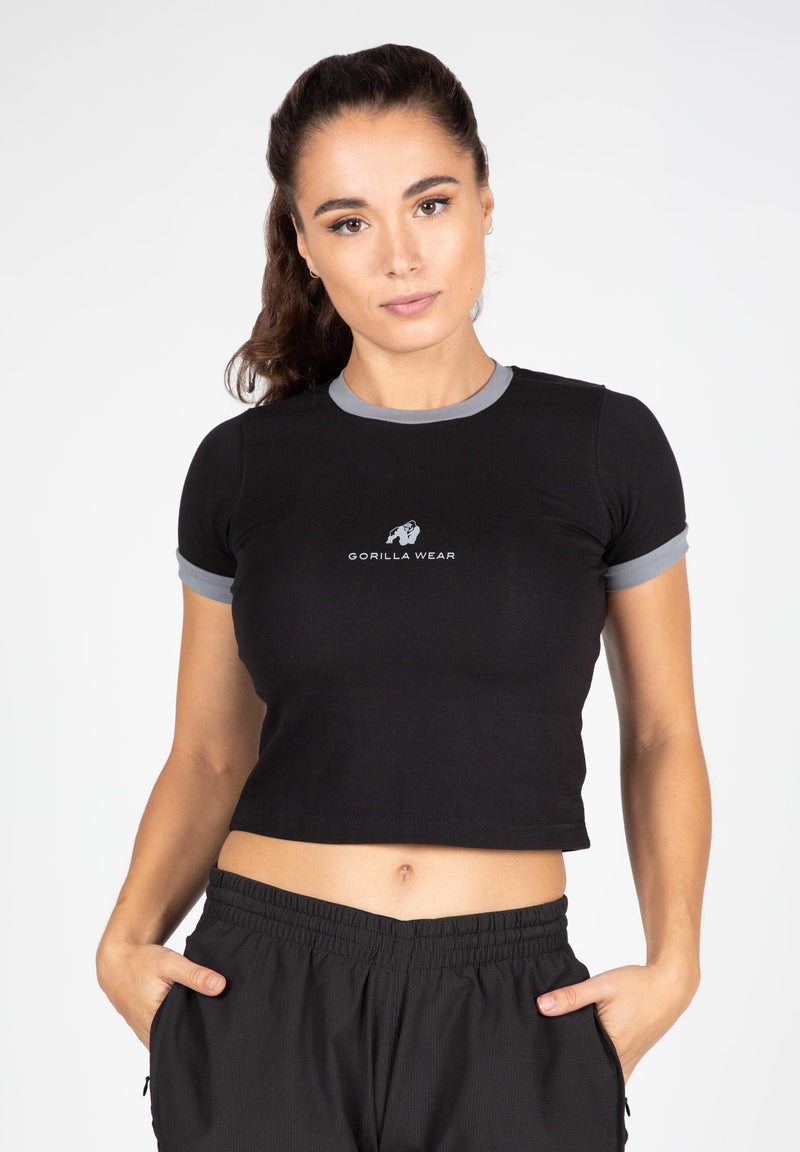 Load image into Gallery viewer, Gorilla Wear - New Orleans Cropped T-shirt - Black