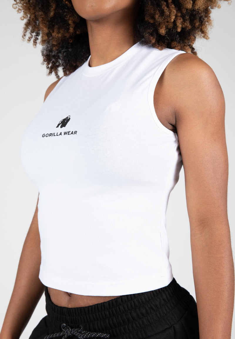 Load image into Gallery viewer, Gorilla Wear - Livonia Crop Top - White
