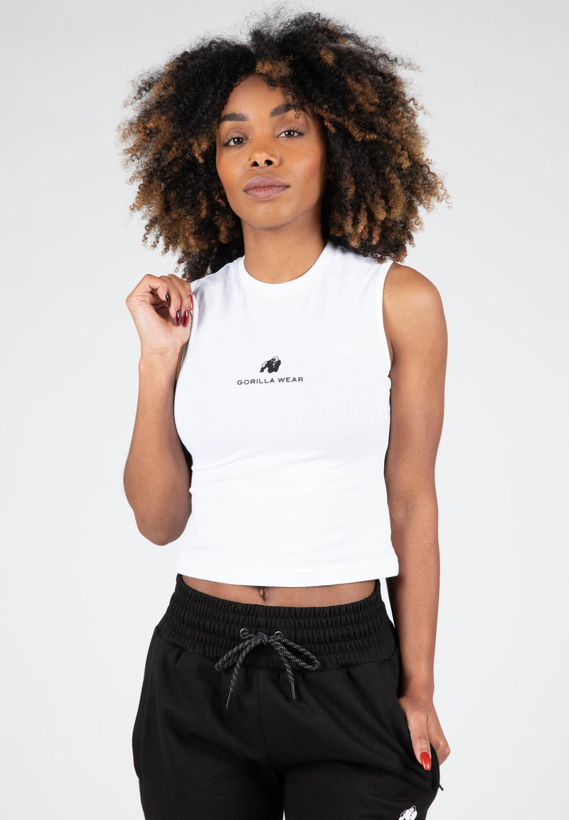 Load image into Gallery viewer, Gorilla Wear - Livonia Crop Top - White