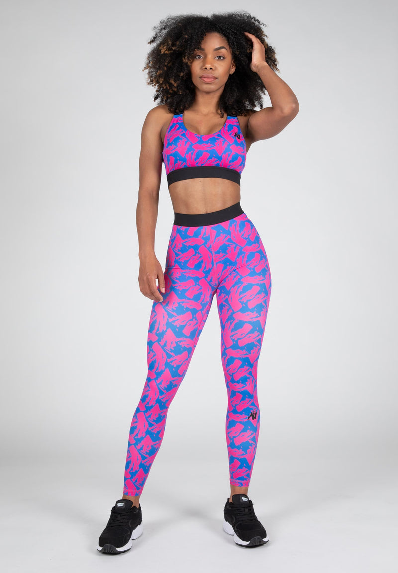 Load image into Gallery viewer, Gorilla Wear - Colby Sports Bra - Blue/Pink